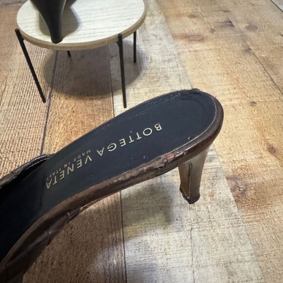 Bottega Veneta Woven Sandals Intrecciato Damier Leather Check Sz 38 US 8 COA - Picture 5 of 16